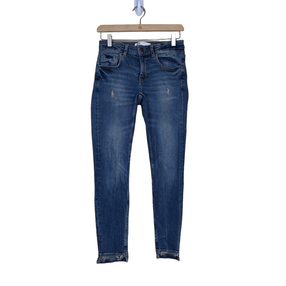 ZARA Womens 6 Distressed Skinny Jean